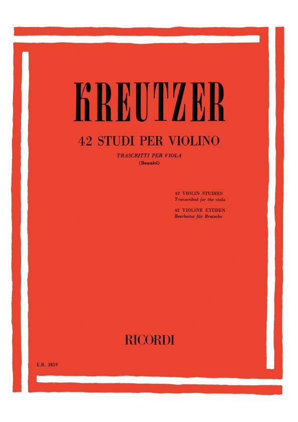 Rodolphe Kreutzer: 42 Studi Per Violino