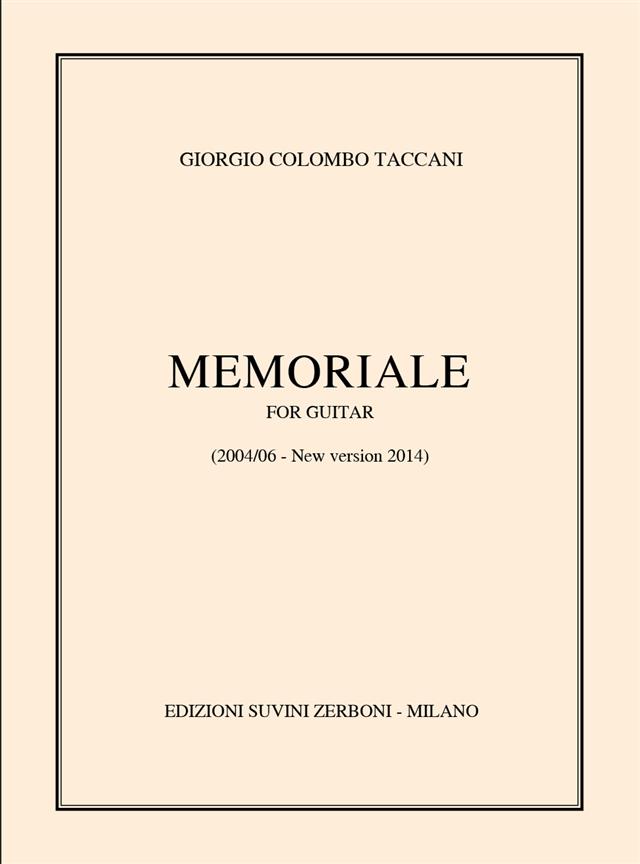 Memoriale (2004/2006) Per Chitarra