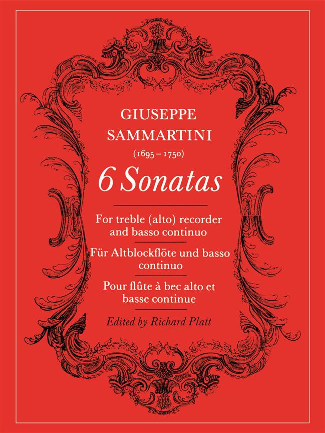 Giovanni Battista Sammartini: 6 Sonaten (Altblokfluit)