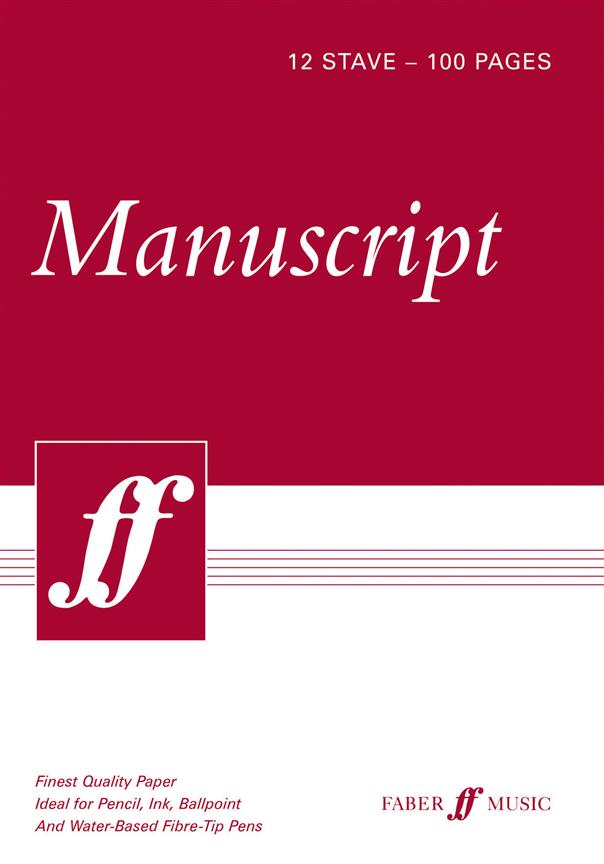 Manuscript A4 12-stave 100pp (white pad)