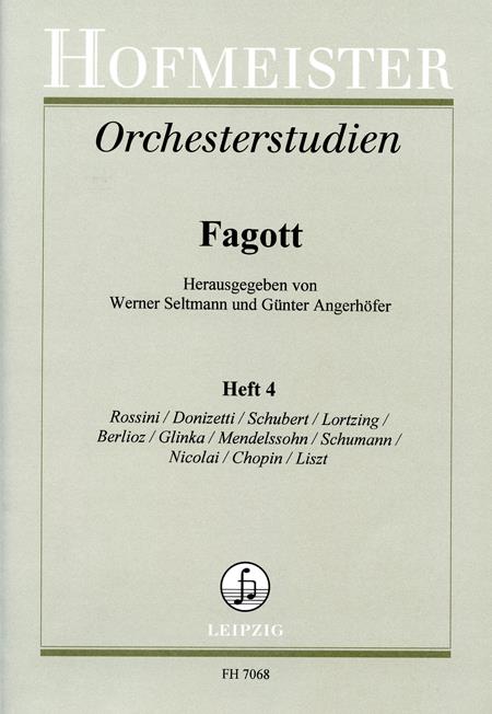 Orchesterstudien fuer Fagott Heft 4