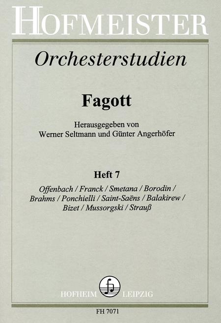Orchesterstudien fuer Fagott Heft 7