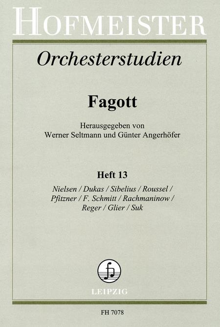 Orchesterstudien fuer Fagott Heft 13 