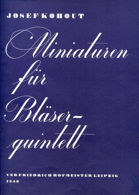 Miniaturen fuer BläserQuintett /Stimmensatz