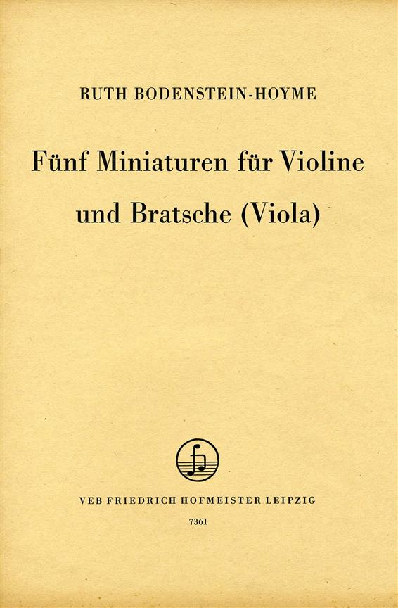 Fünf Miniaturen