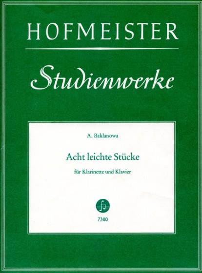 Baklanowa: Acht Stücke fuer Klarinette und Klavier