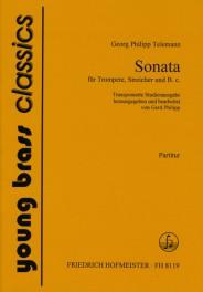 Sonata für Trompete, Streicher und Basso Continuo(Transponierte Studienfassung)