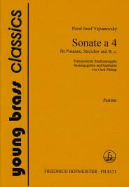 Sonate a 4 für Posaune, Streicher und B.C.(Transponierte Studienausgabe nach der Sonate für Trompete)