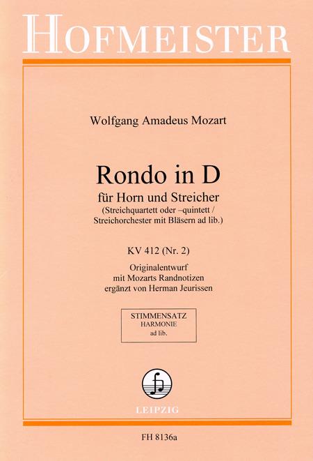 Mozart: Rondo in D fuer Horn und Streicher, KV 412 (Nr. 2)