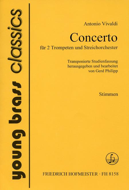 Concerto für 2 Trompeten und Streichorchester(Transponierte Studienfassung)