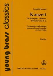 Konzert für Trompete, 2 Hörner, Streicher und B.C.(Transponierte Studienfassung)