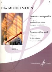 Félix Mendelssohn-Bartholdy: Romances Sans Paroles Opus 19 Volume 1