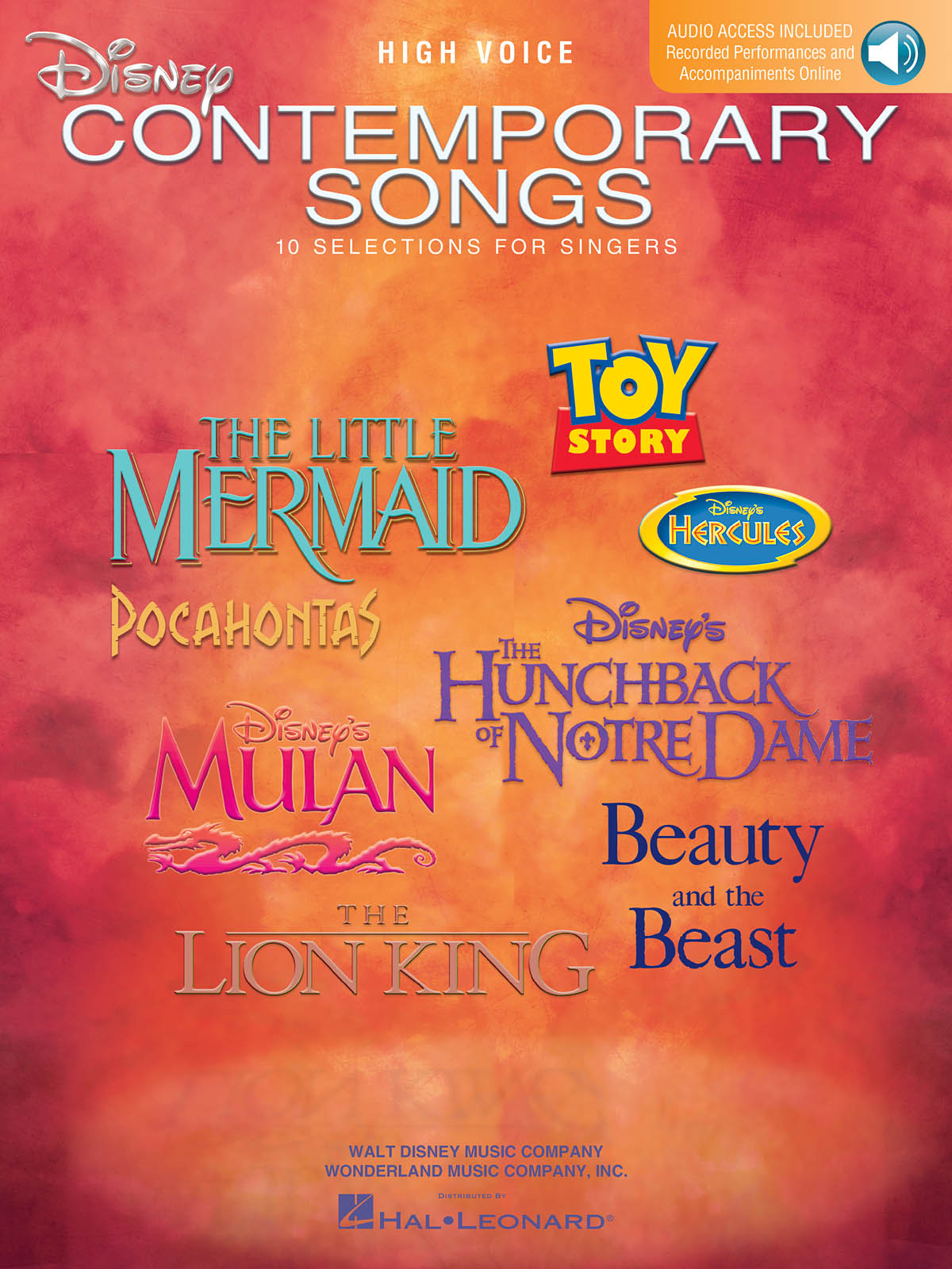 Disney Contemporary Songs fuer High Voice
