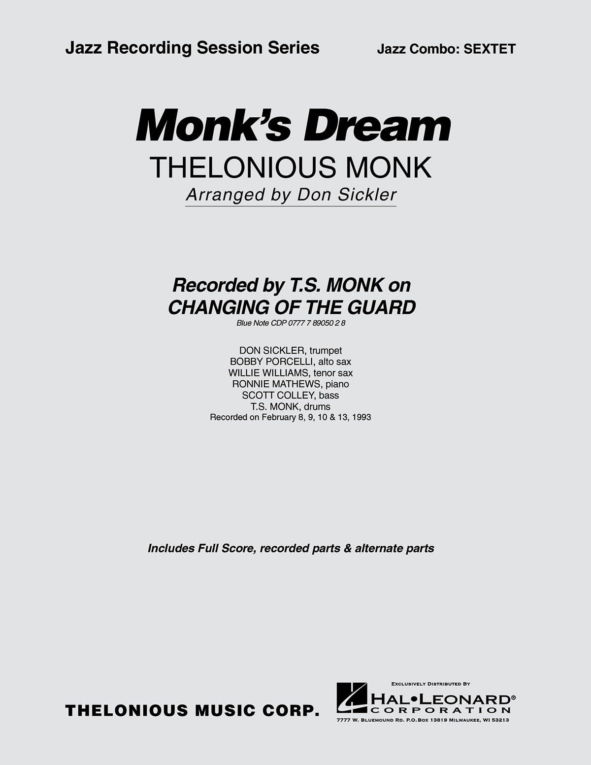 Monk's Dream(Sextet)