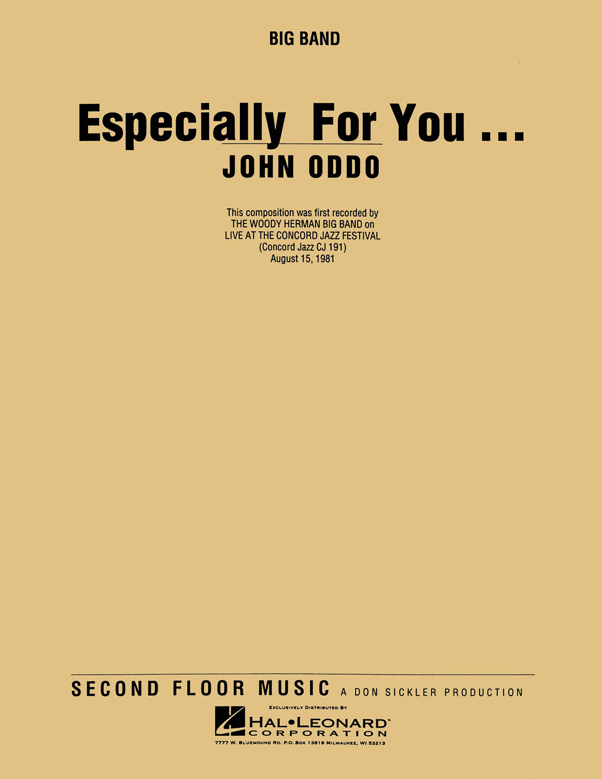 Especially for You(Jazz Repertory Transcription Series Big Band)