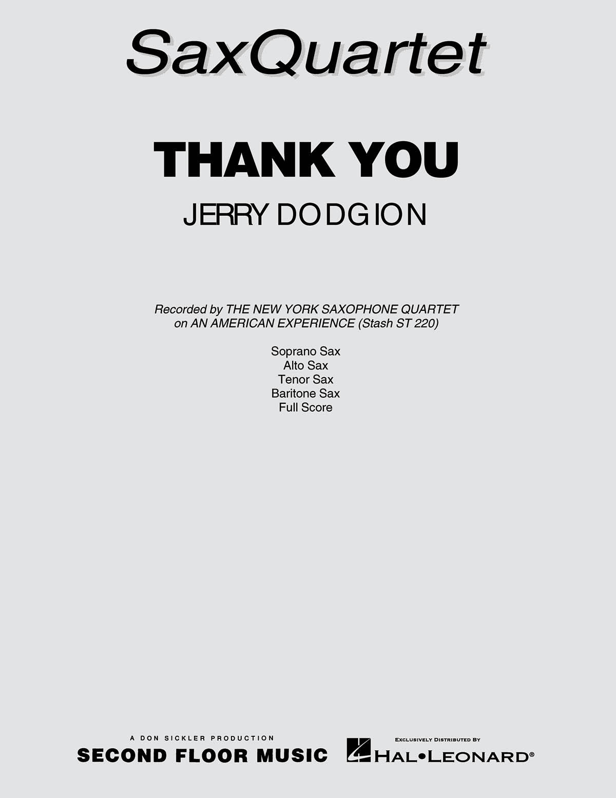 Thank You - Sax Quartet
