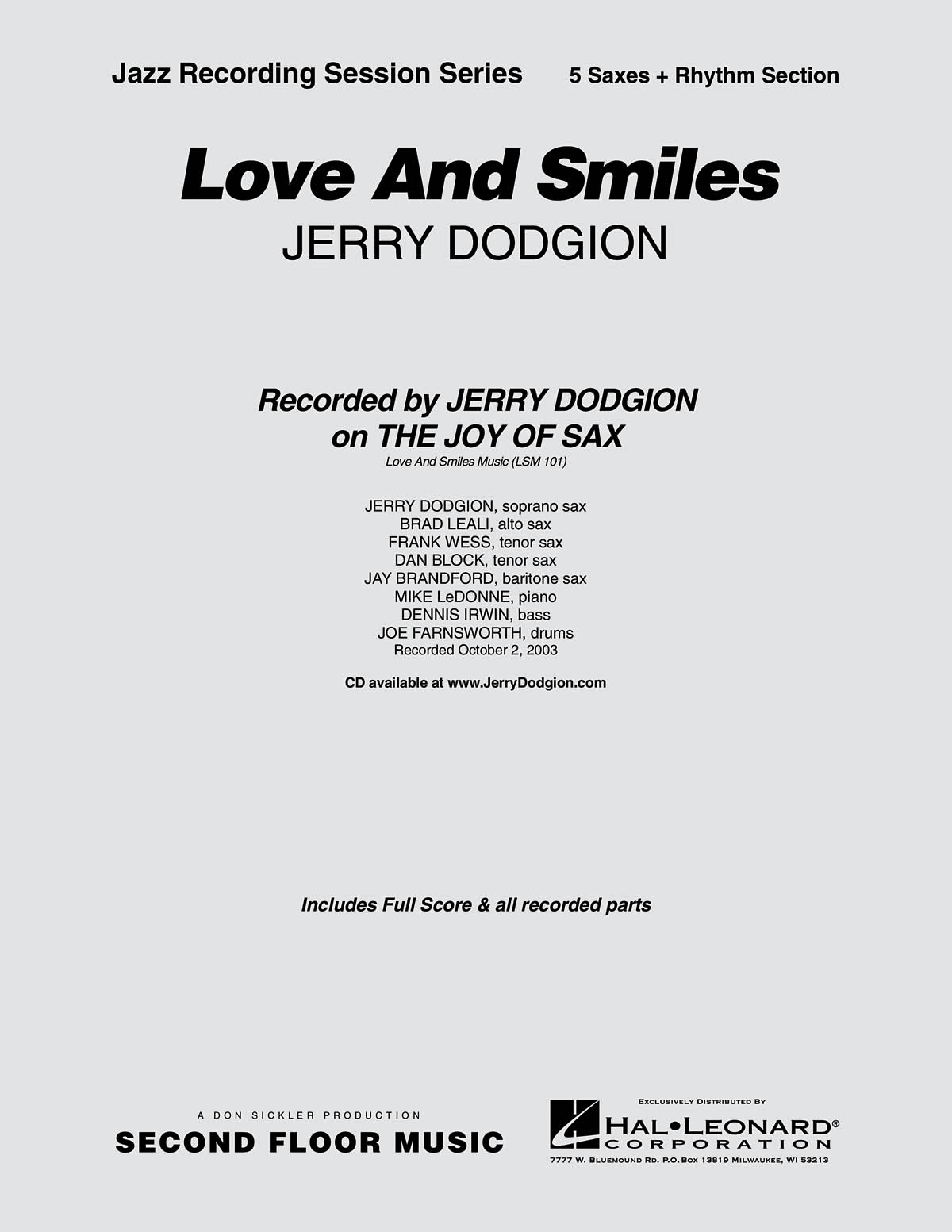 Love and Smiles(Saxophone Part)