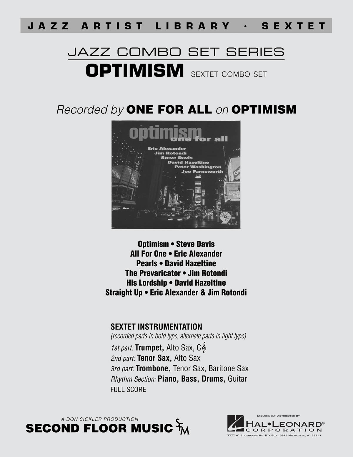 Optimism: 6 Charts Recorded by One For All(Jazz Combo Set Series)