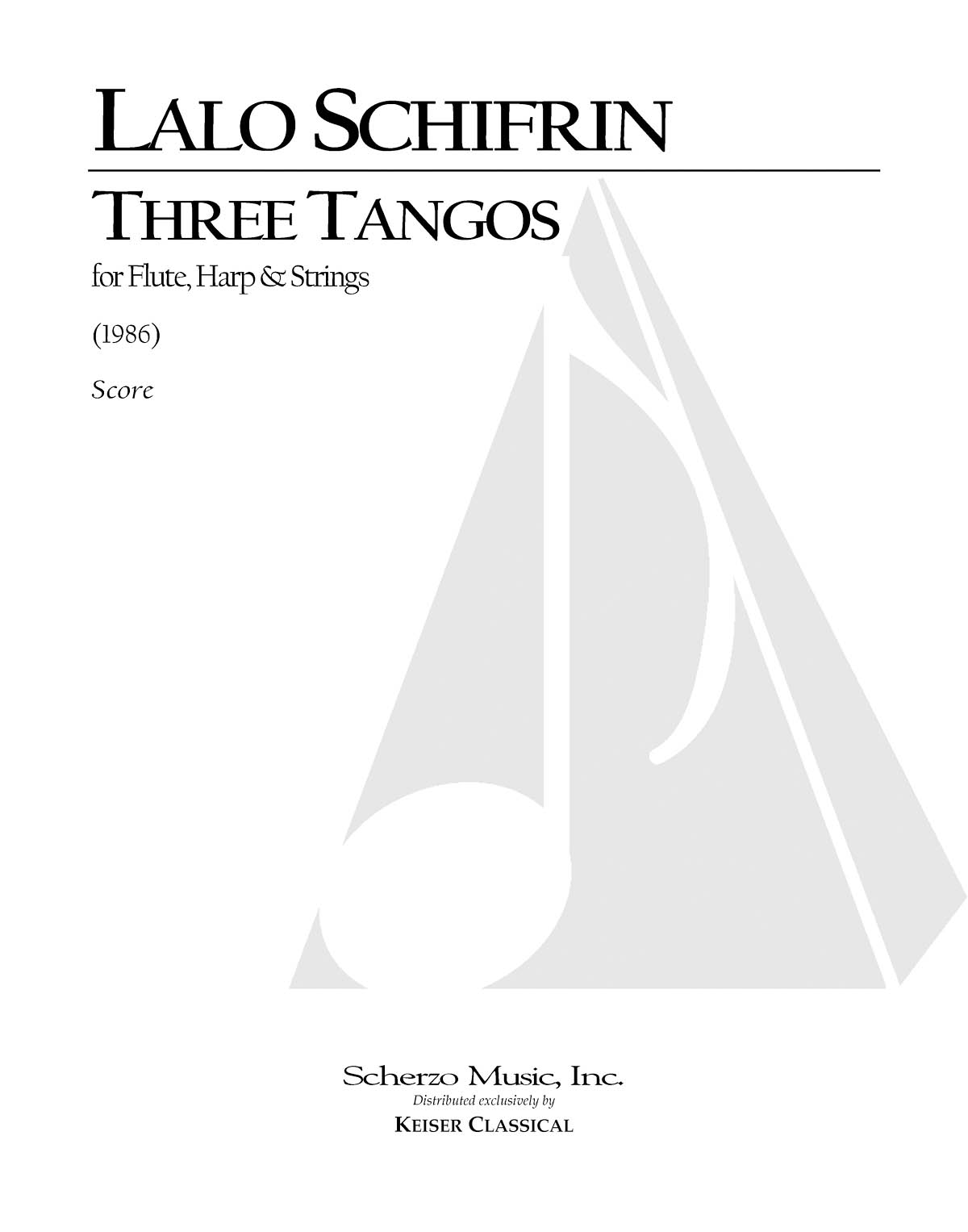 3 Tangos for Flute, Harp and Strings