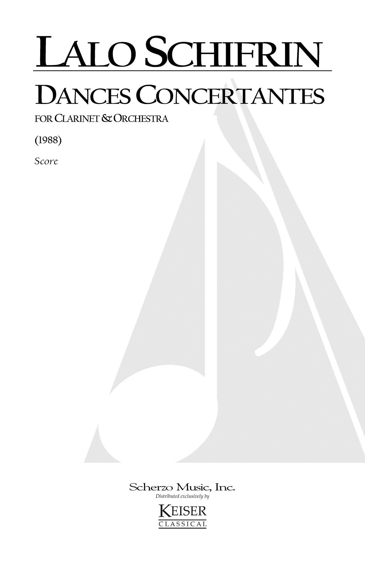 Dances Concertantes for Clarinet and Orchestra