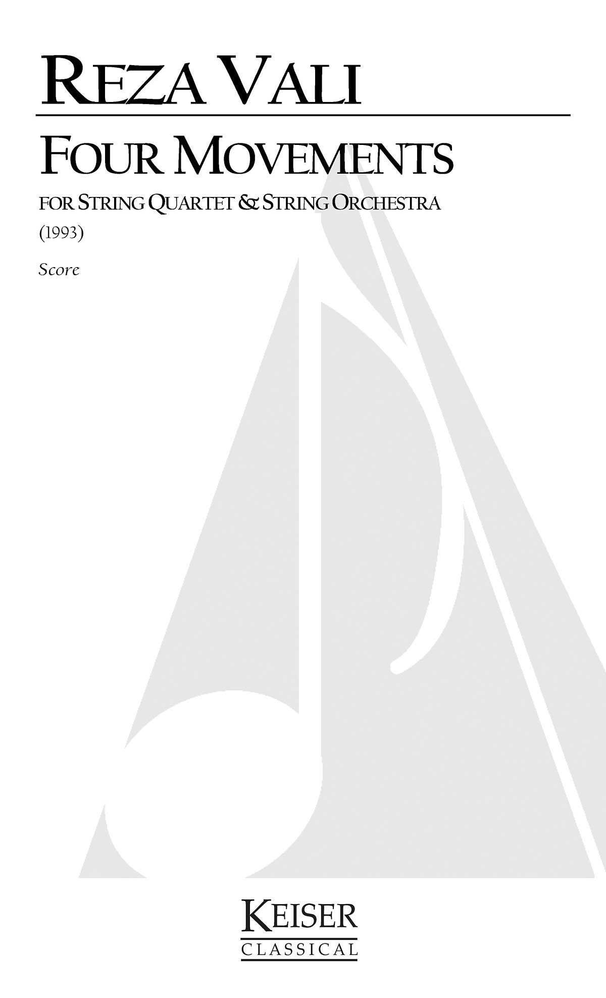 4 Movements for String Quartet and Orchestra