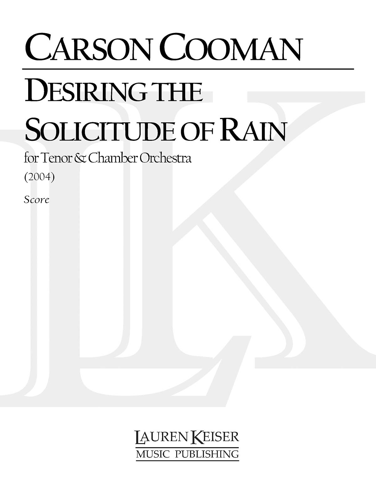 Desiring the Solicitude of Rain