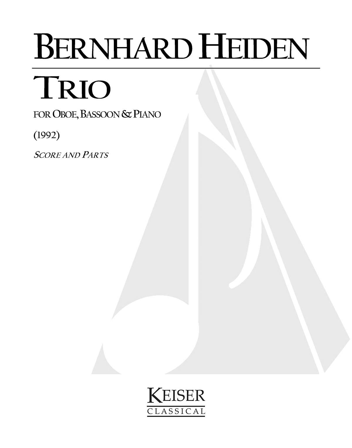 Trio for Oboe, Bassoon and Piano