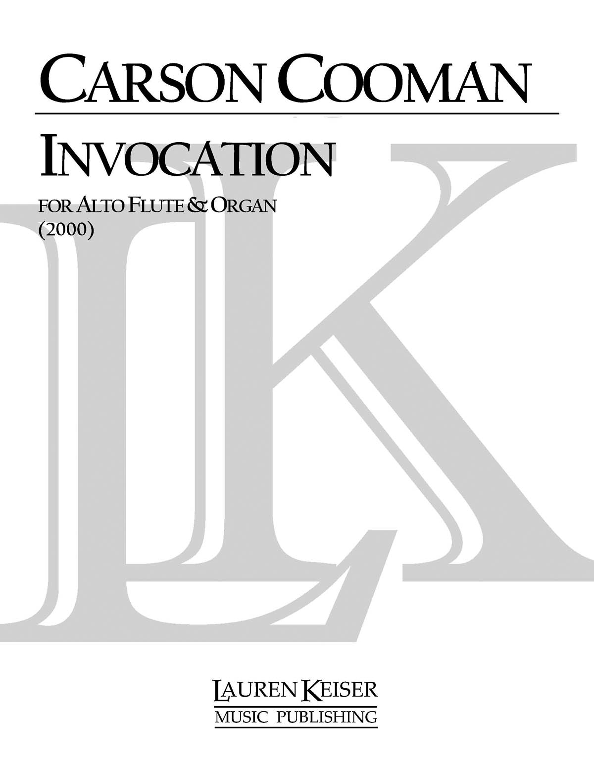 Invocation for Alto Flute and Organ