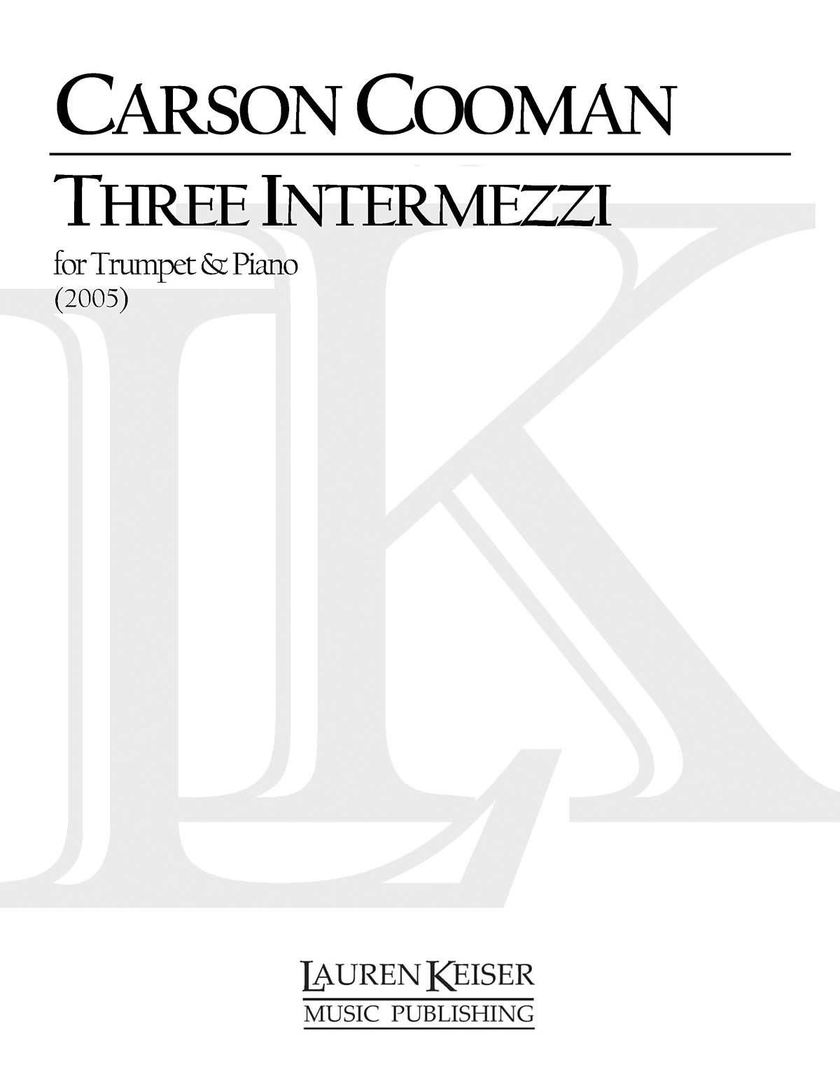 Three Intermezzi for Trumpet and Piano