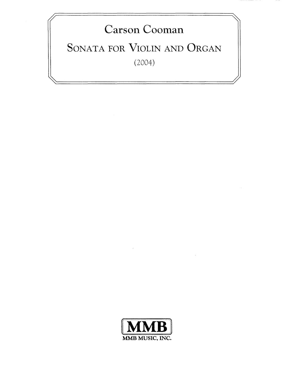 Sonata No. 2 for Violin and Piano