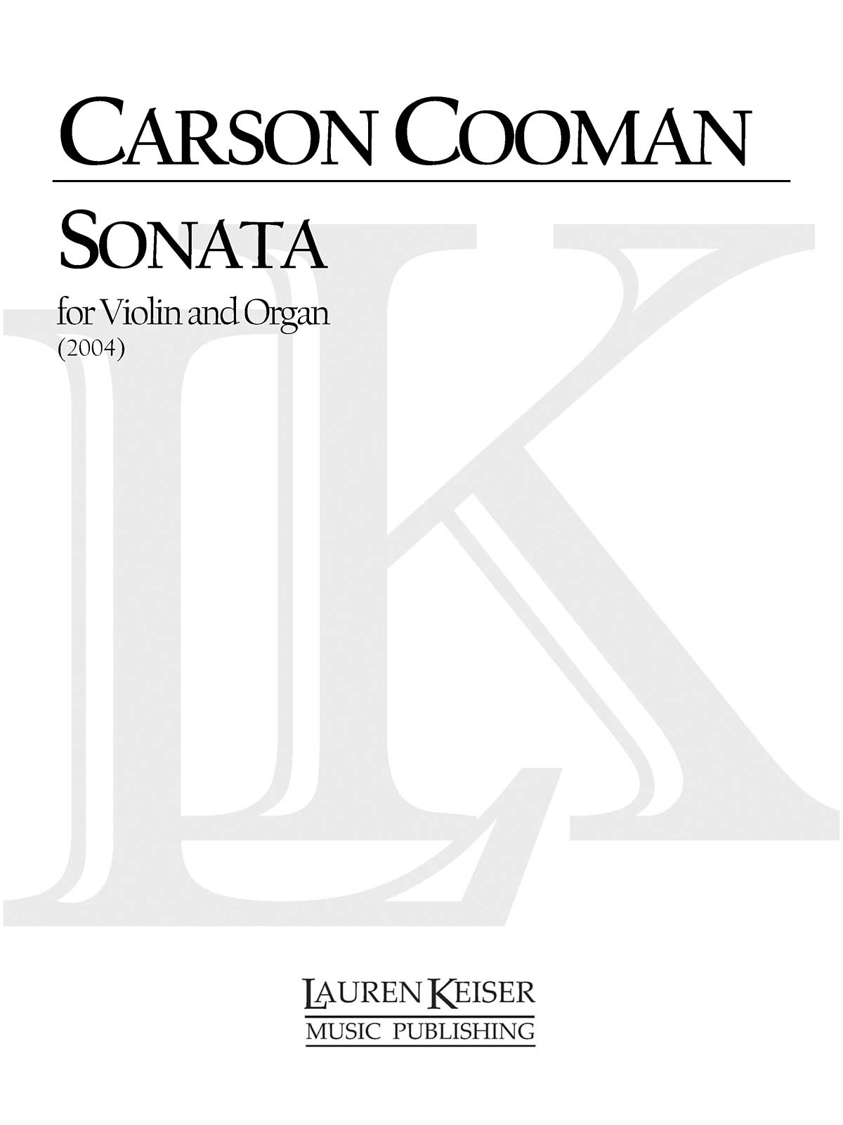 Sonata for Violin and Organ