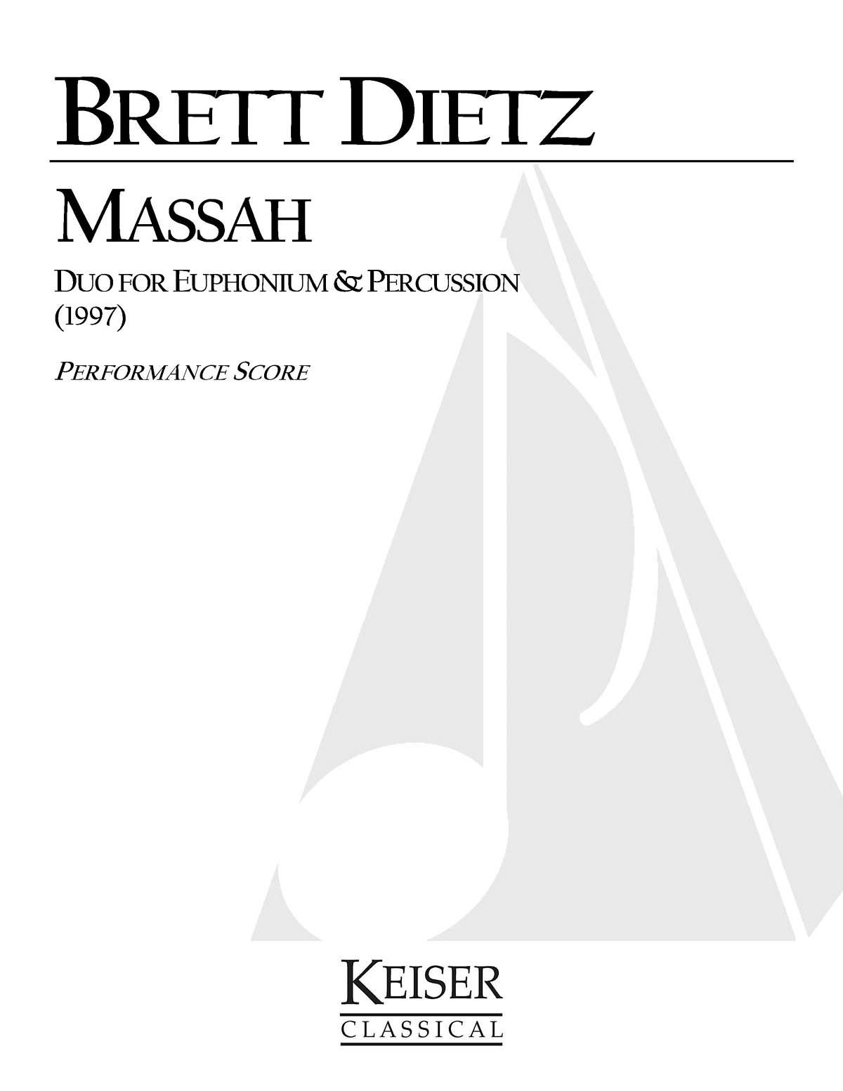 Massah(For Euphonium and Percussion)