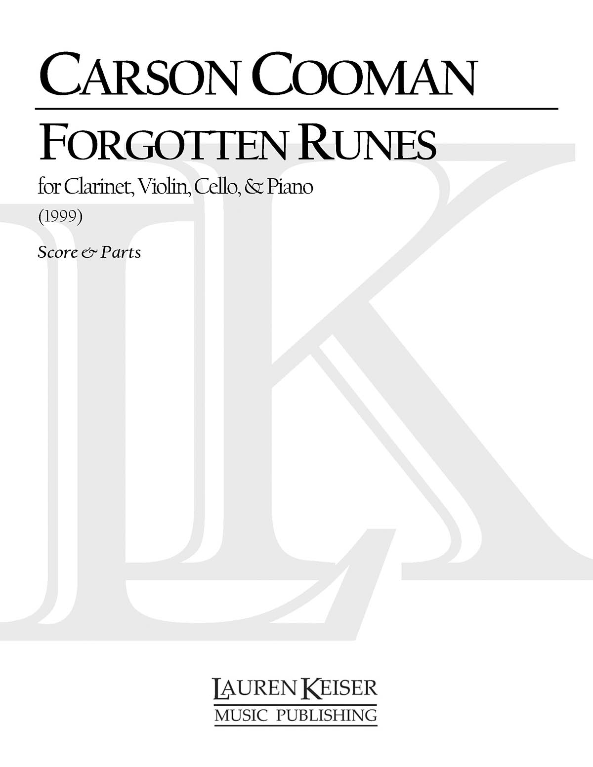 fuergotten Runes(Clarinet with Piano Trio)
