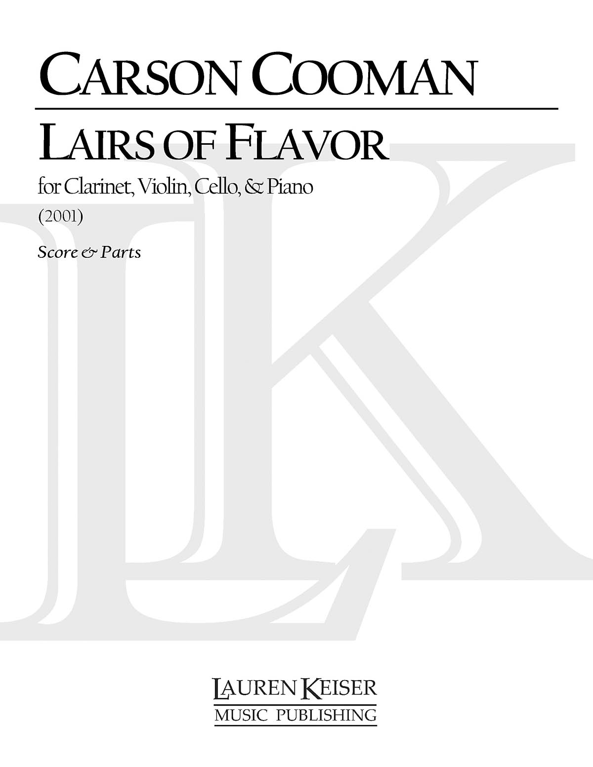 Lairs of Flavor(Clarinet with Piano Trio)