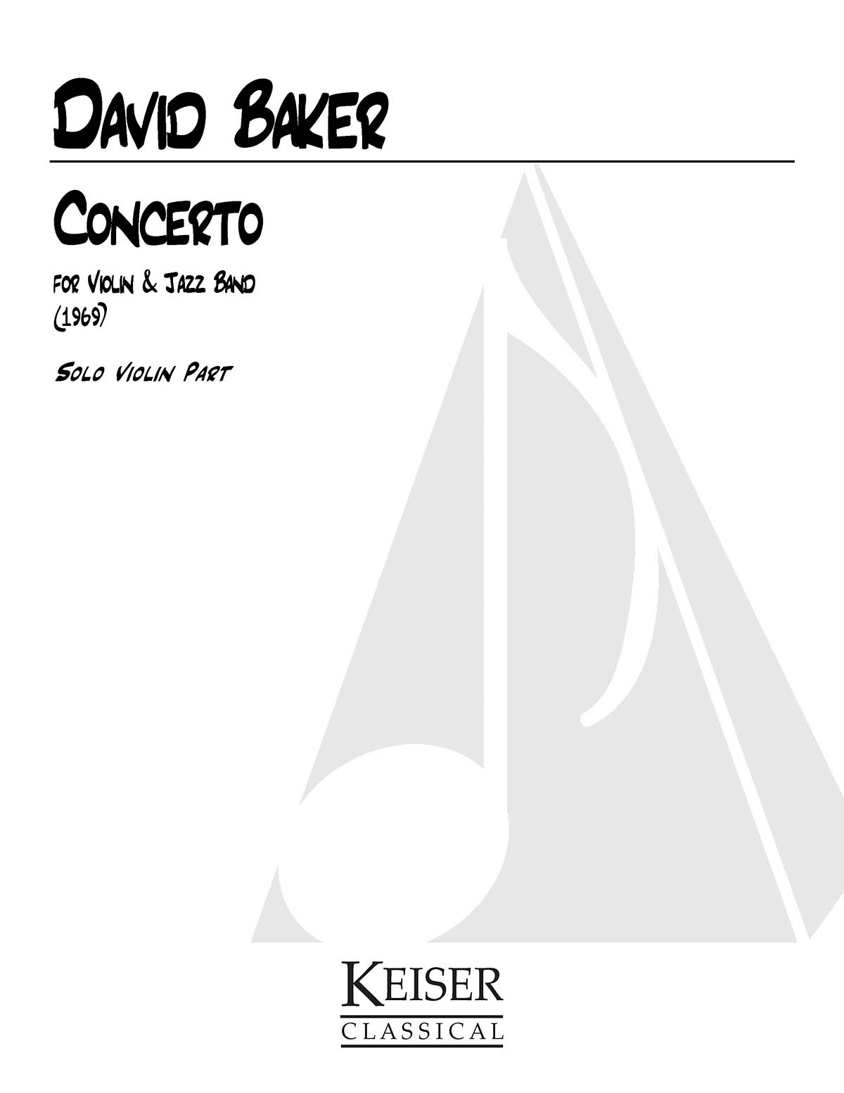 Concerto for Violin and Jazz Band(Violin Part)