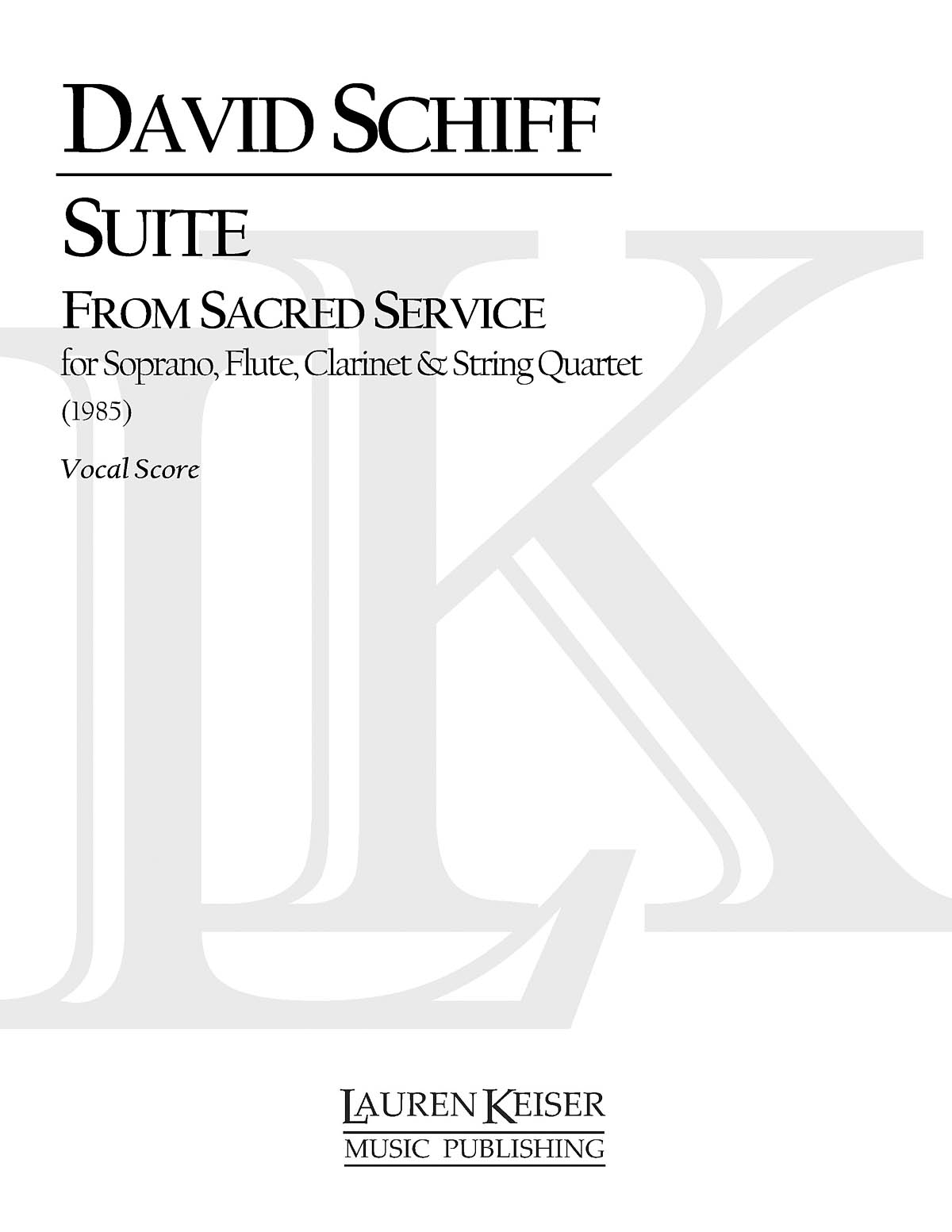 Suite from Sacred Service (Soprano)