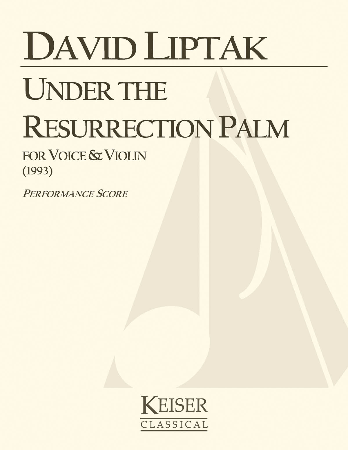 Under the Resurrection Palm (Voice and Violin)