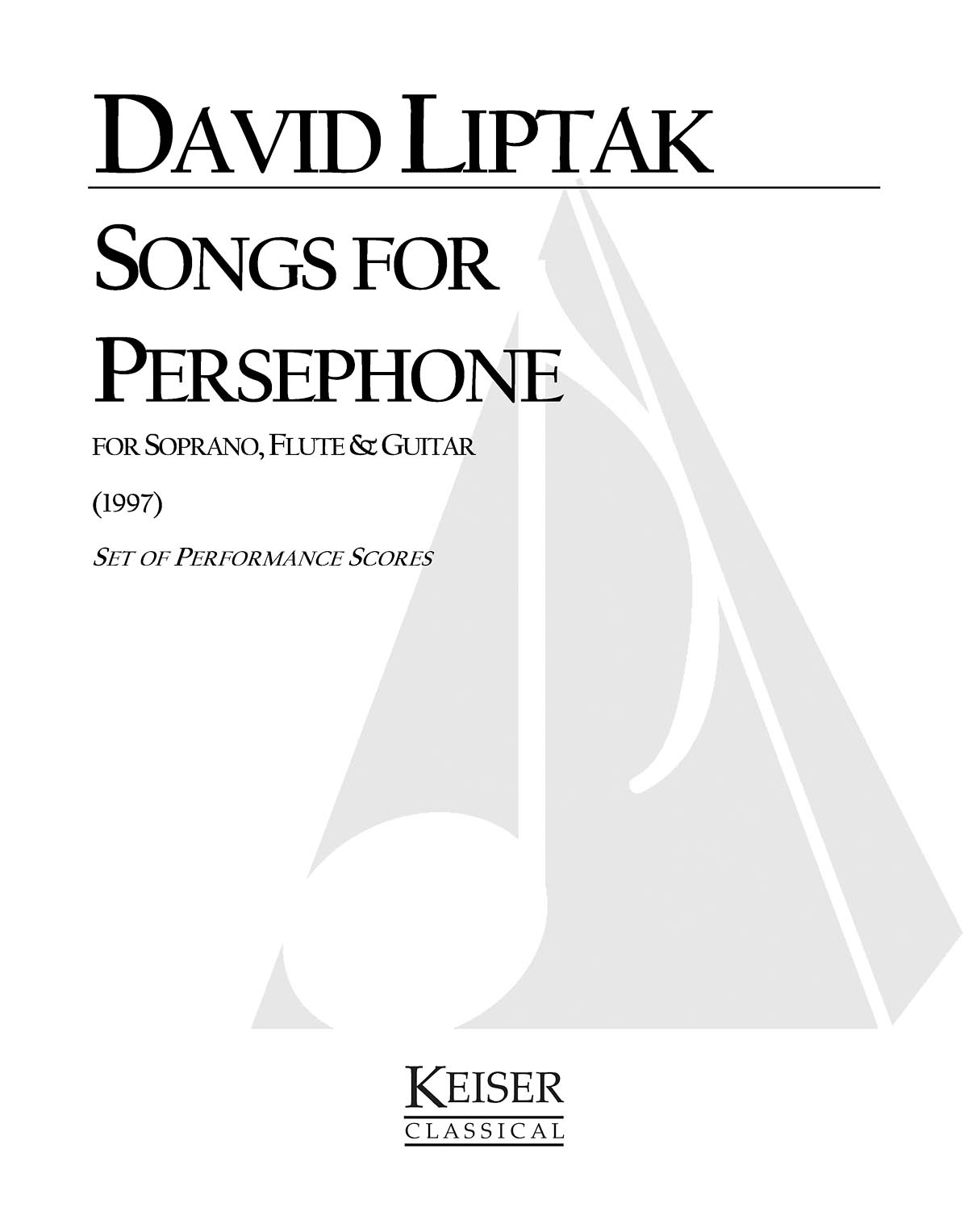 Songs For Persephone  (Soprano with Chamber Ensemble)
