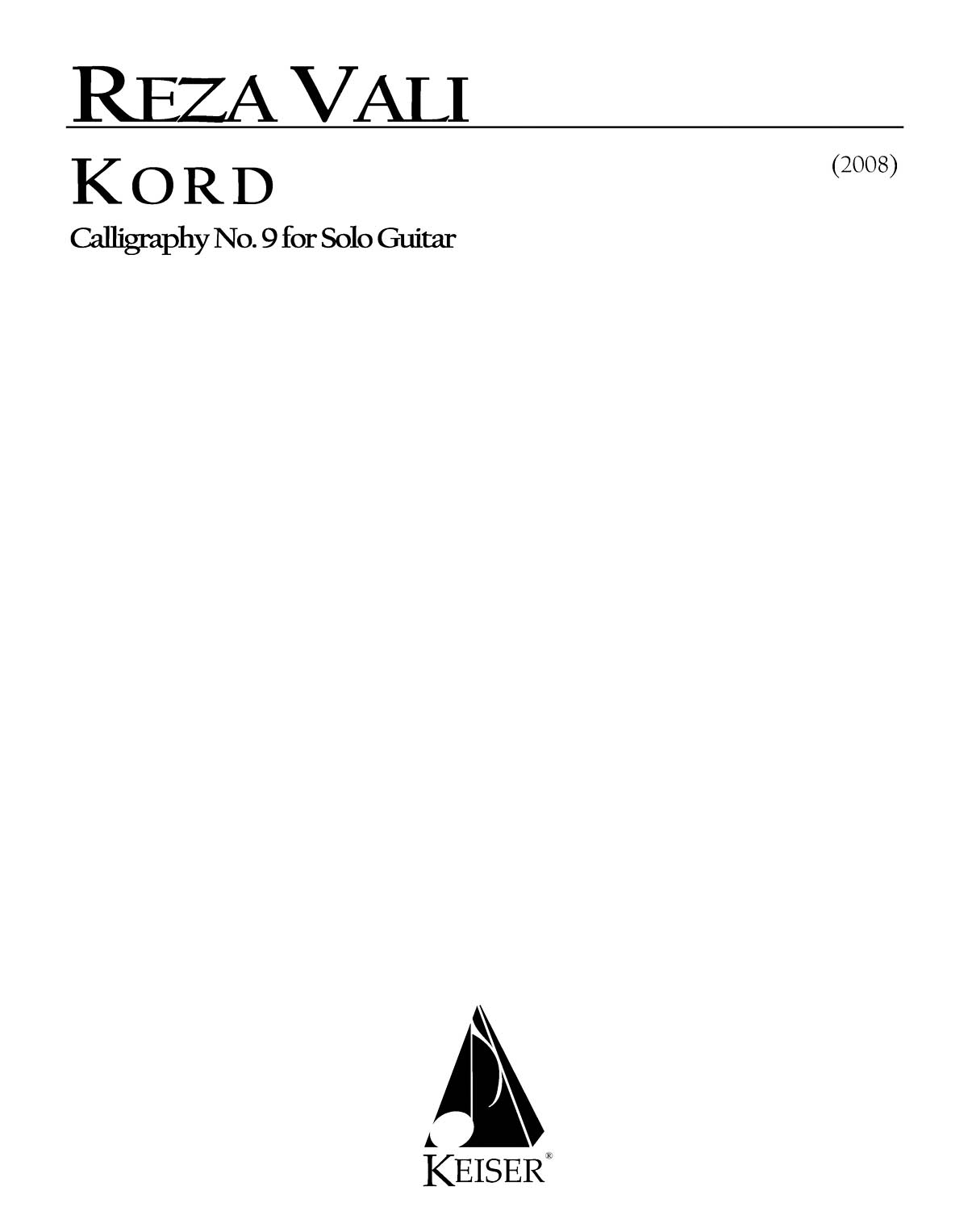 Kord For Solo Guitar: Calligraphy No. 9