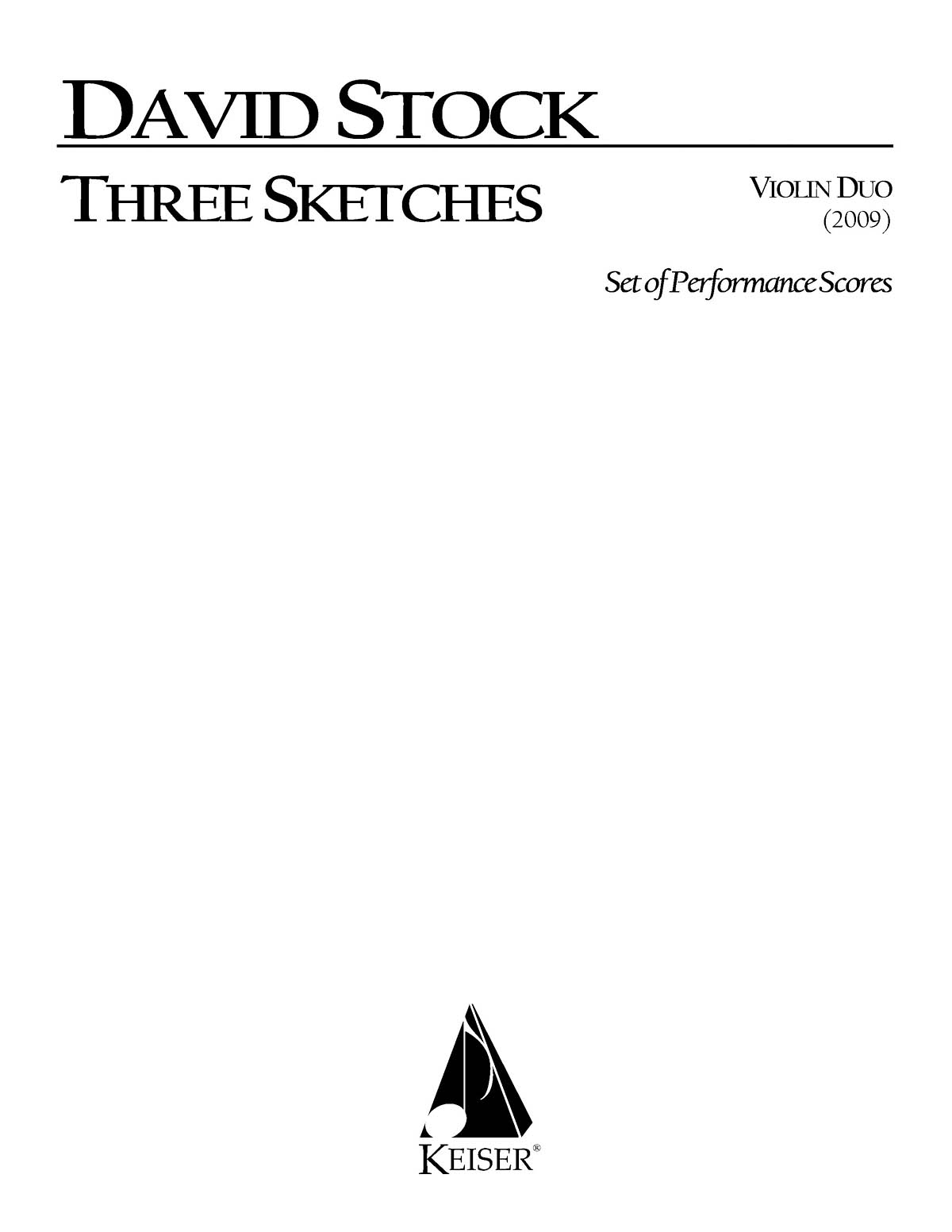 3 Sketches fuer Vioin Duo(Performancee Scores)