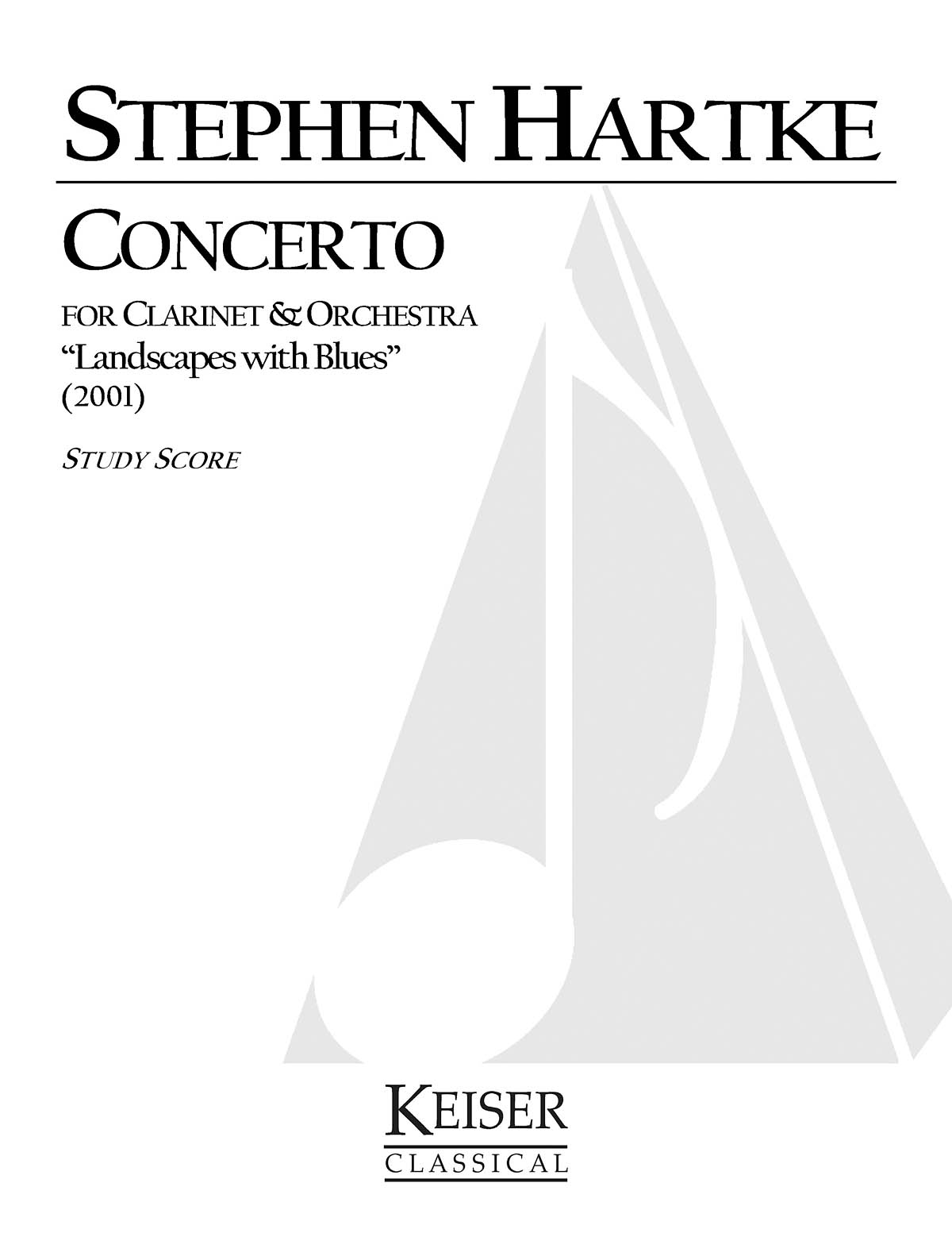 Concerto for Clarinet: Landscape with Blues(Clarinet and Orchestra)