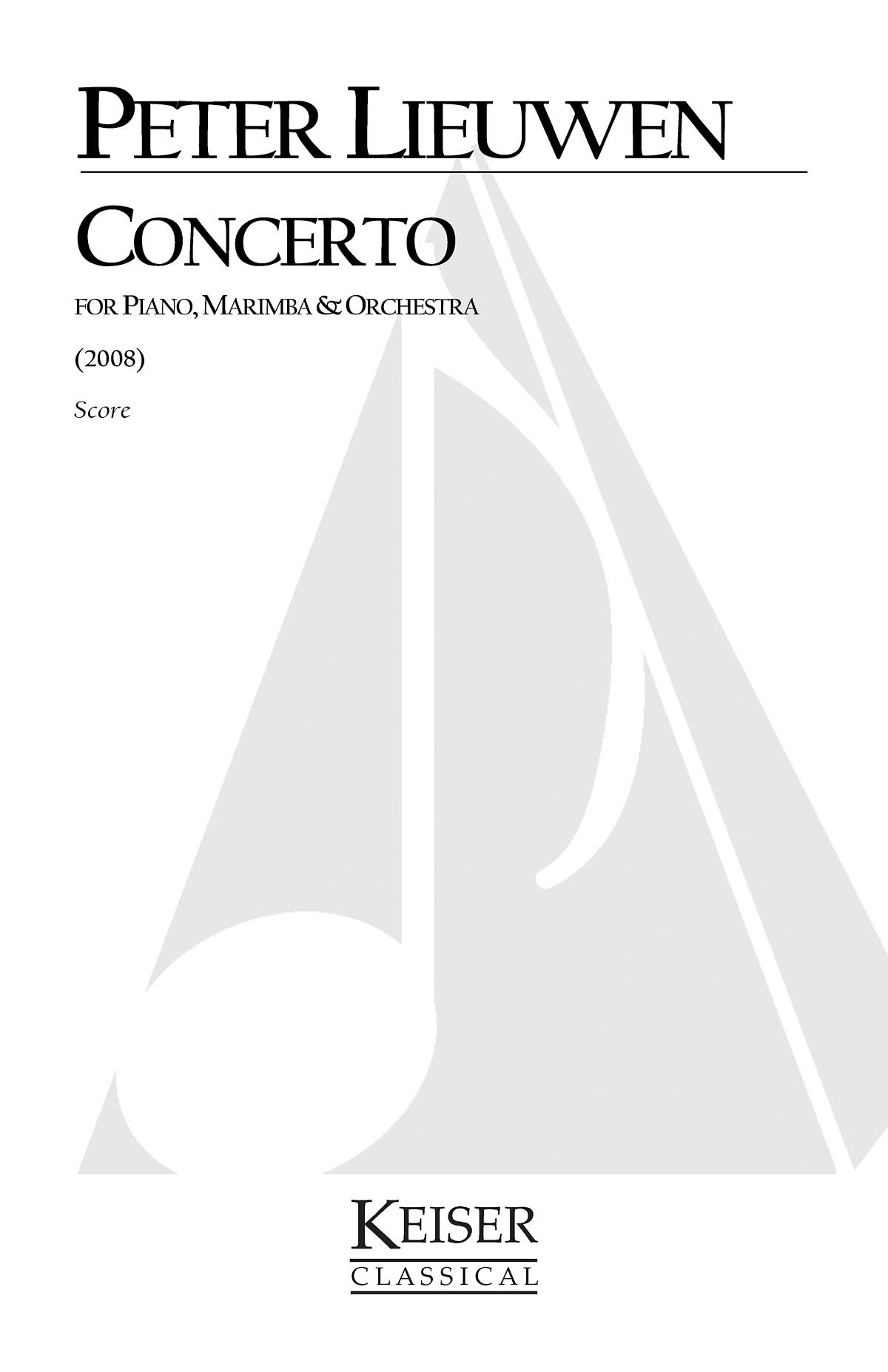 Concerto for Piano, Marimba and Orchestra