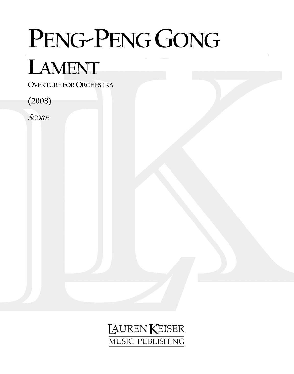 Lament: Overture for Orchestra