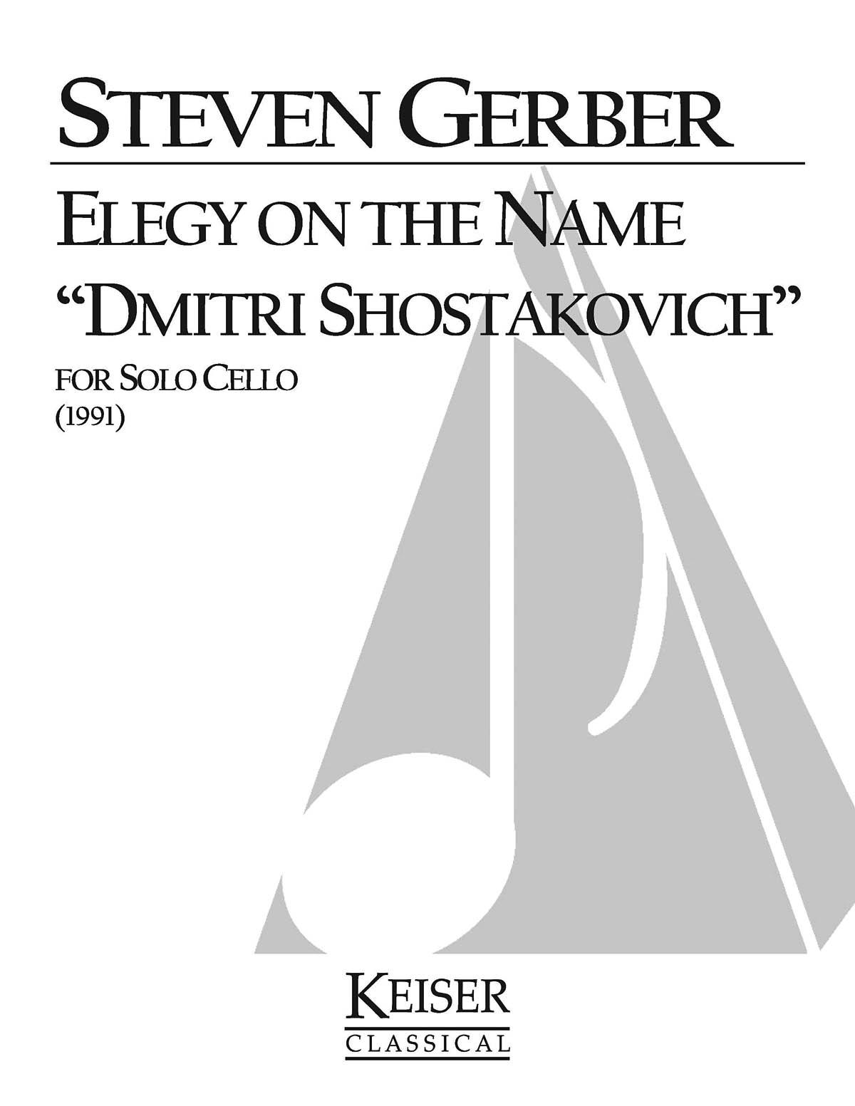 Elegy on the Name Dimitri Shostakovich