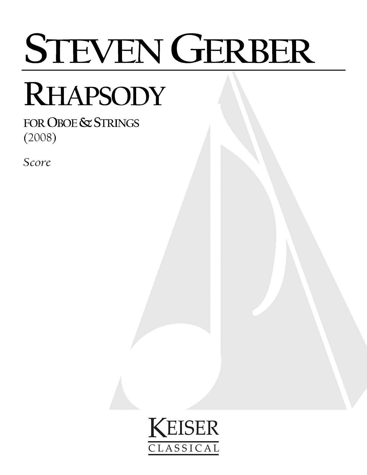 Rhapsody for Oboe and Strings