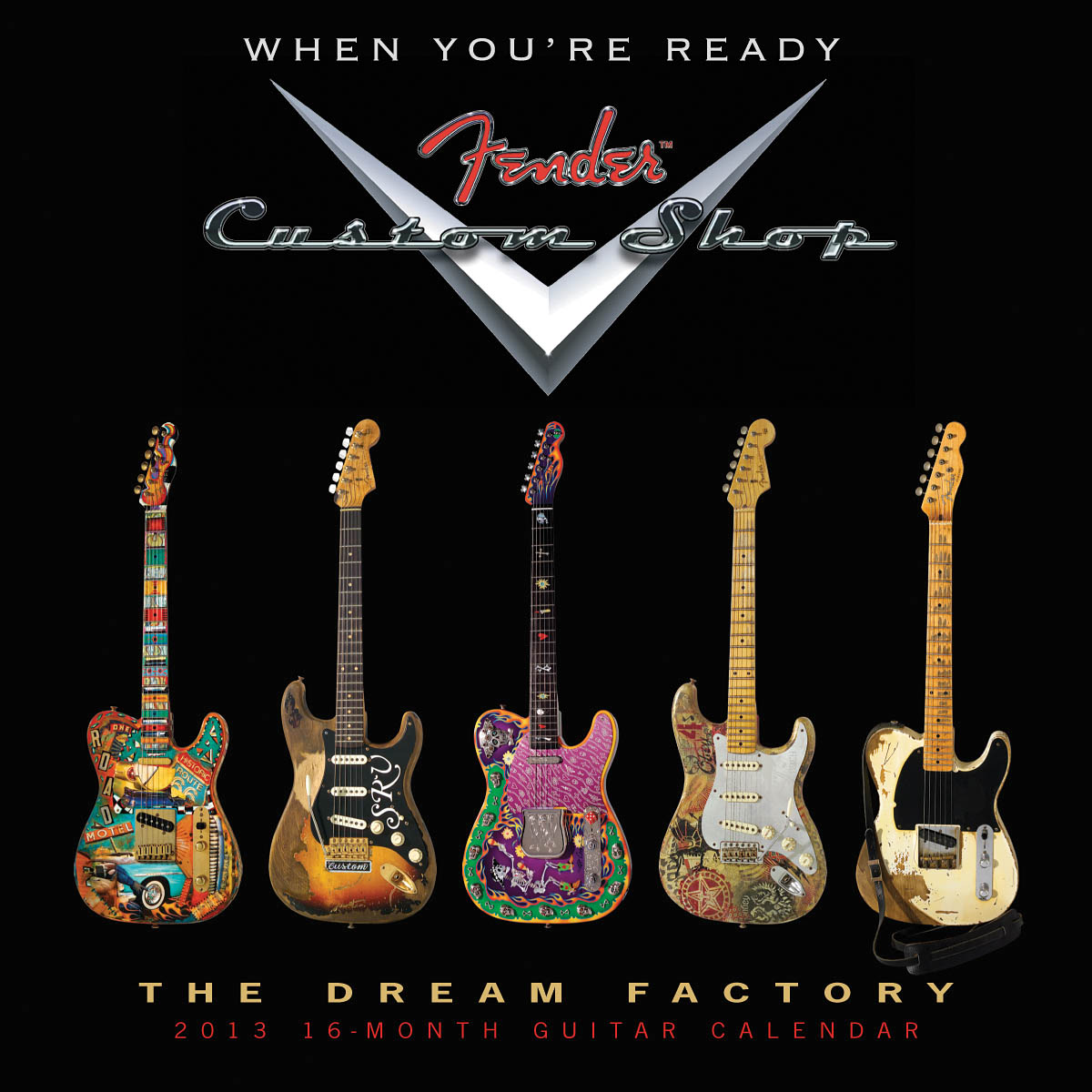 Wall Calendar 16 Months Fender Custom Shop 2013