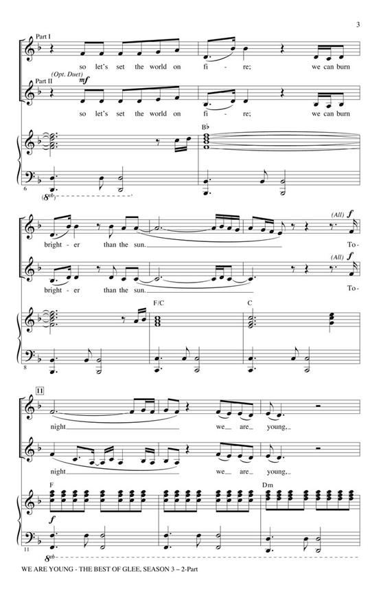 We Are Young(The Best of Glee, Season 3 Medley)