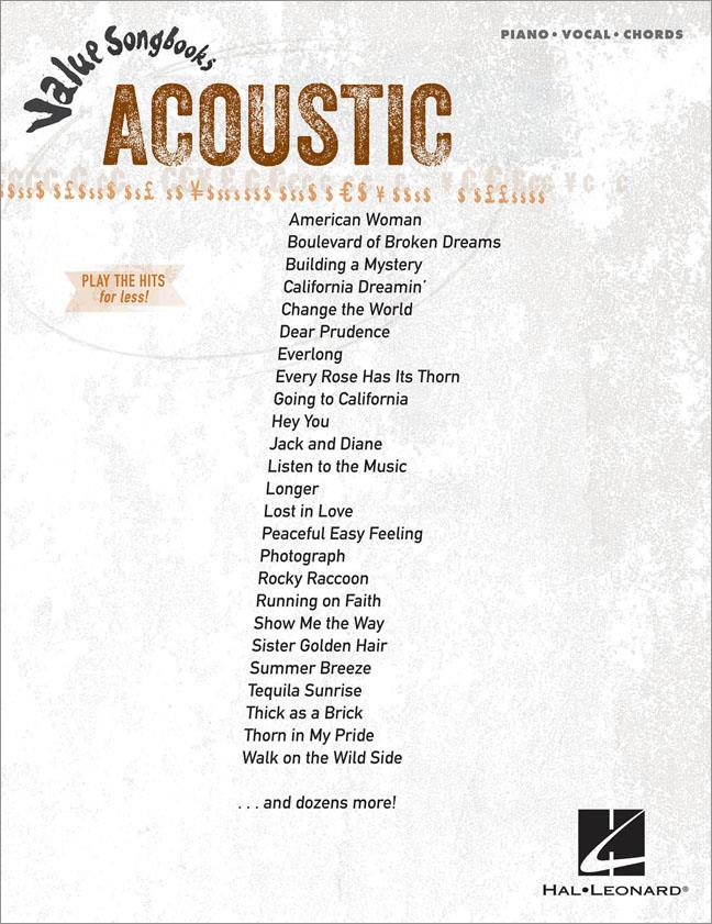 Acoustic(Value Songbooks Series)