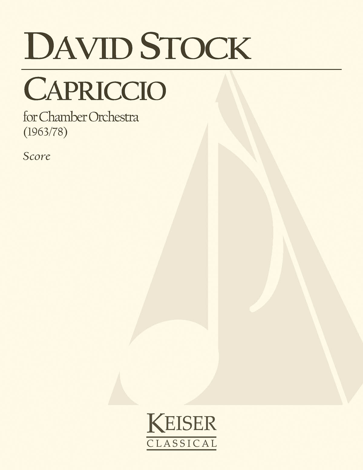 Capriccio for Small Orchestra - Full Score