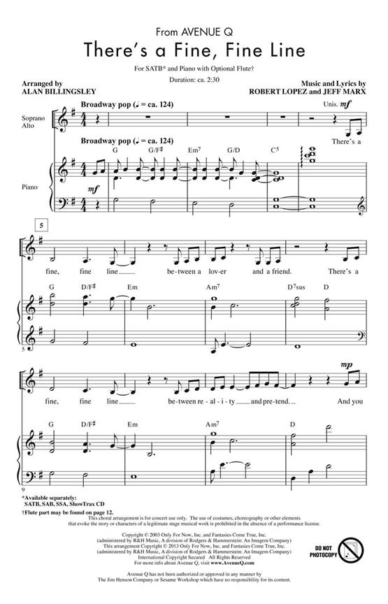 There's a Fine, Fine Line(from Avenue Q)